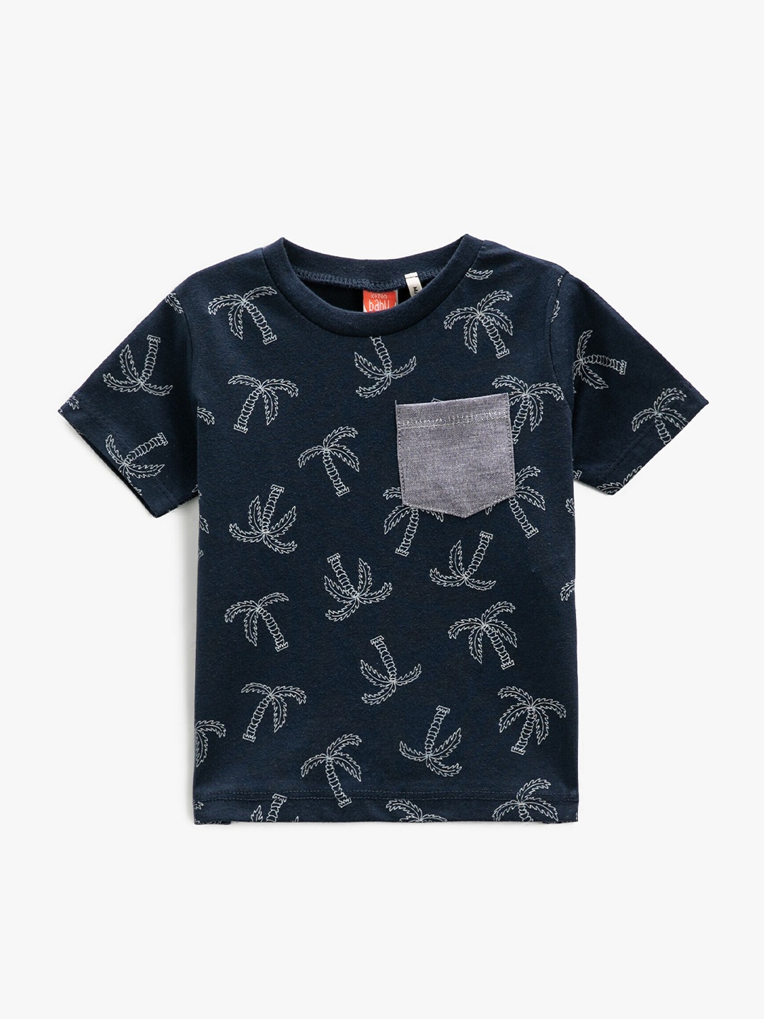 

Koton Boys Conversational Printed Pure Cotton T-Shirt, Navy blue