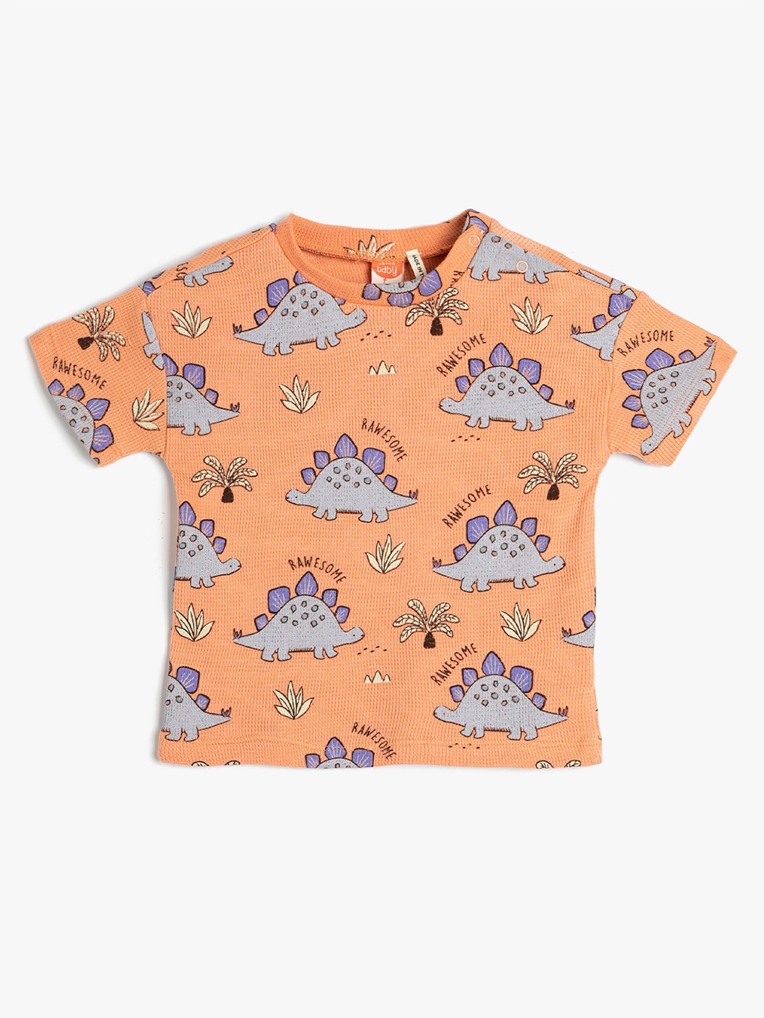 

Koton Infants Boys Conversational Printed Pure Cotton T-Shirt, Orange