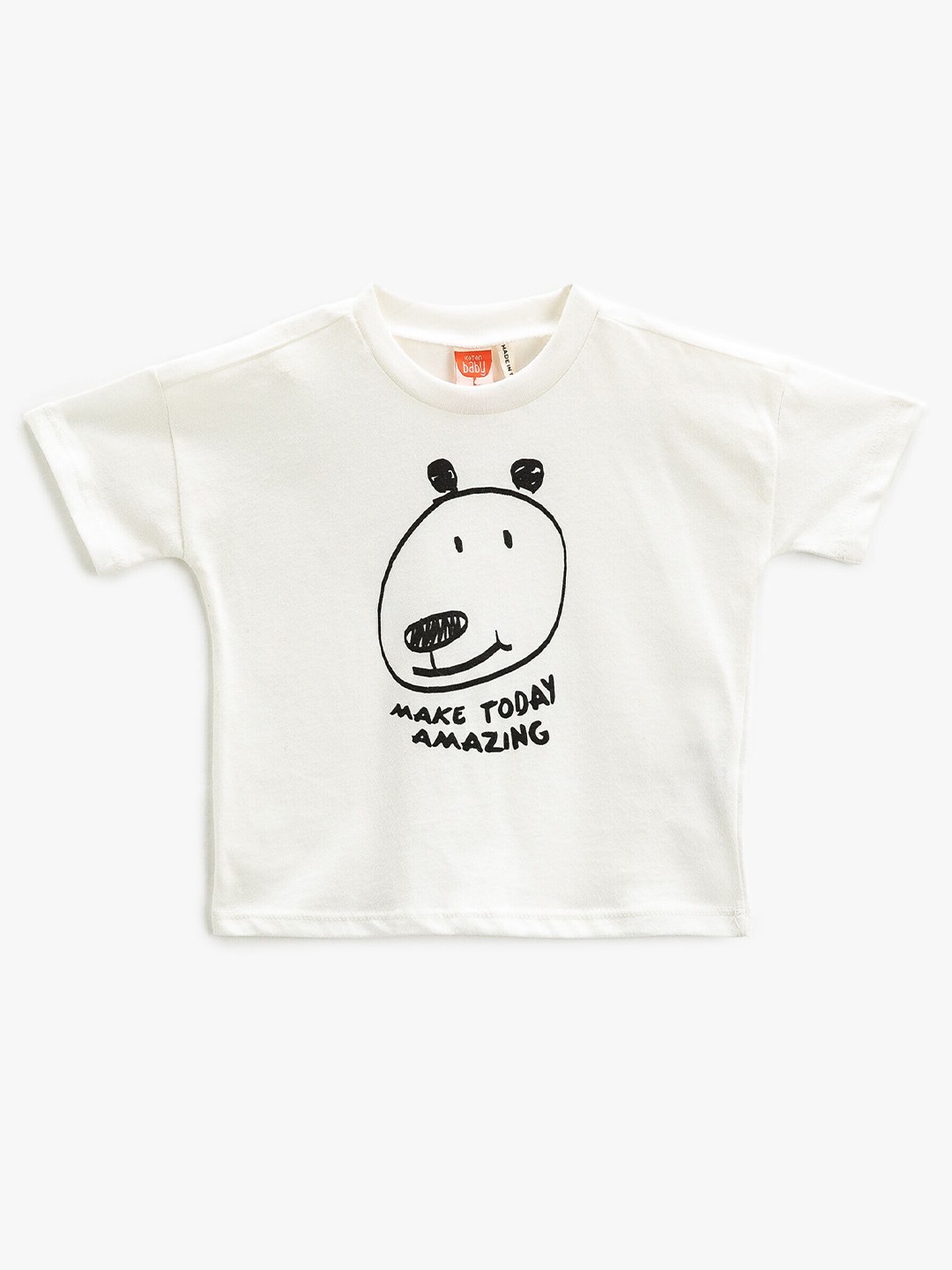 

Koton Infants Boys Graphic Printed Pure Cotton T-Shirt, White