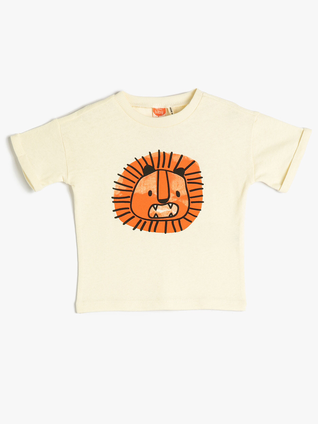 

Koton Boys Graphic Printed Pure Cotton T-Shirt, Beige