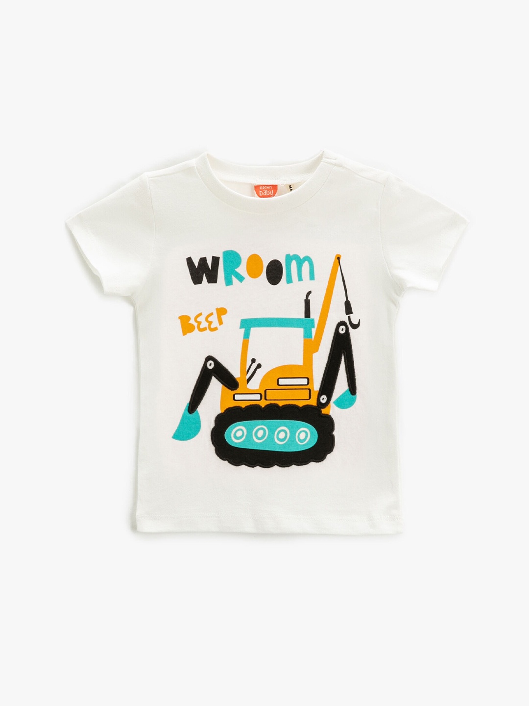 

Koton Boys Graphic Printed Pure Cotton T-shirt, White