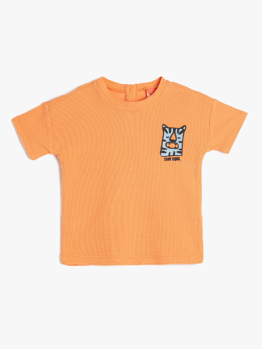 

Koton Boys Henley Neck Pure Cotton T-shirt, Orange