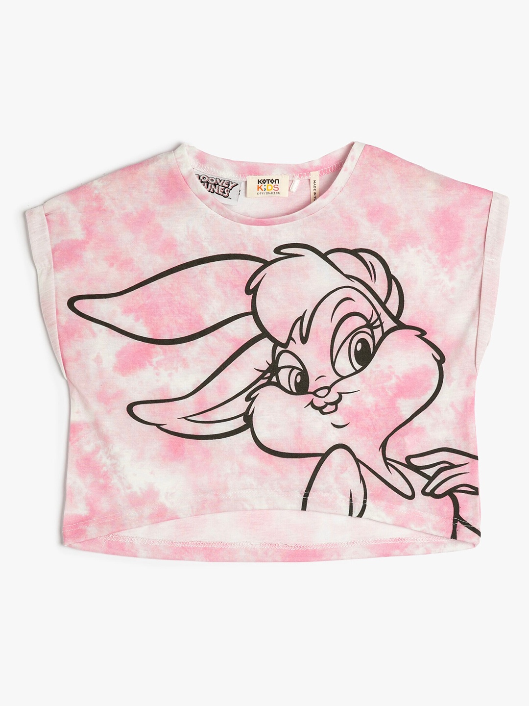

Koton Girls Looney Tunes Printed Extended Sleeves T-shirt, Pink