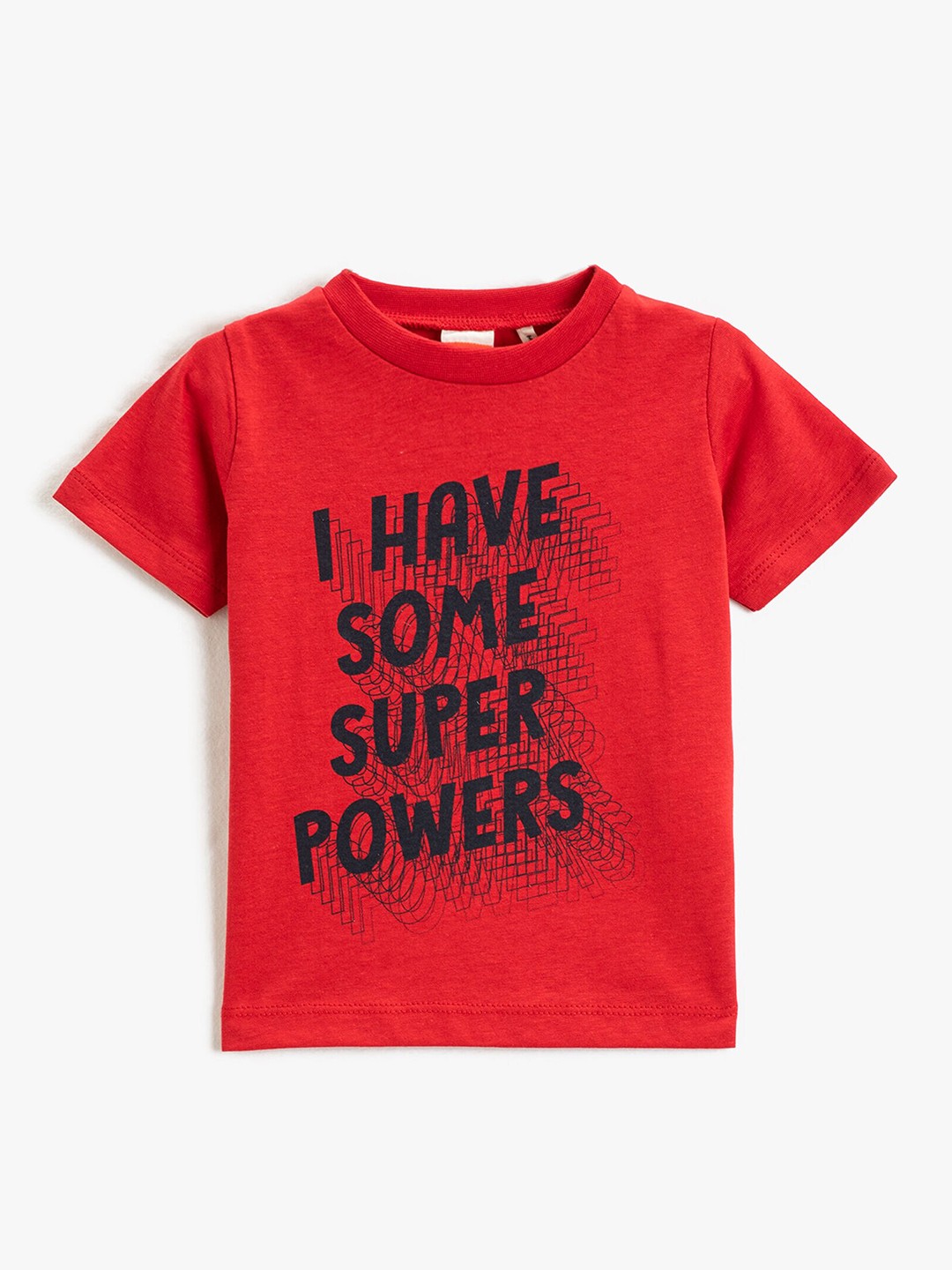 

Koton Boys Typography Printed Pure Cotton T-shirt, Red