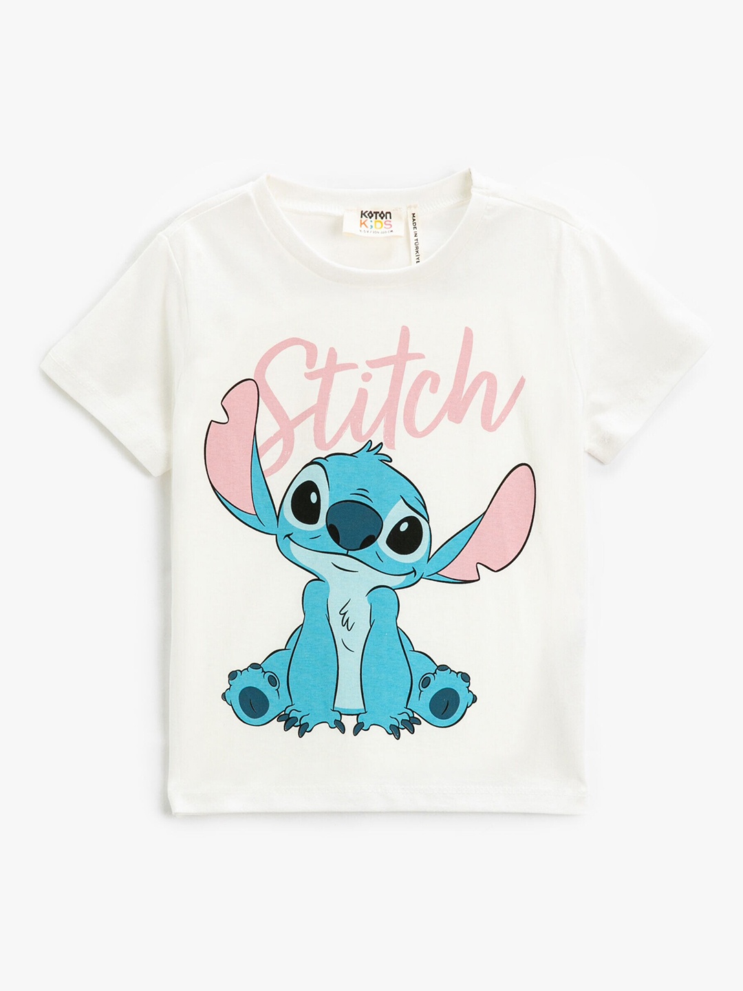 

Koton Girls Graphic Printed Cotton T-shirt, Beige