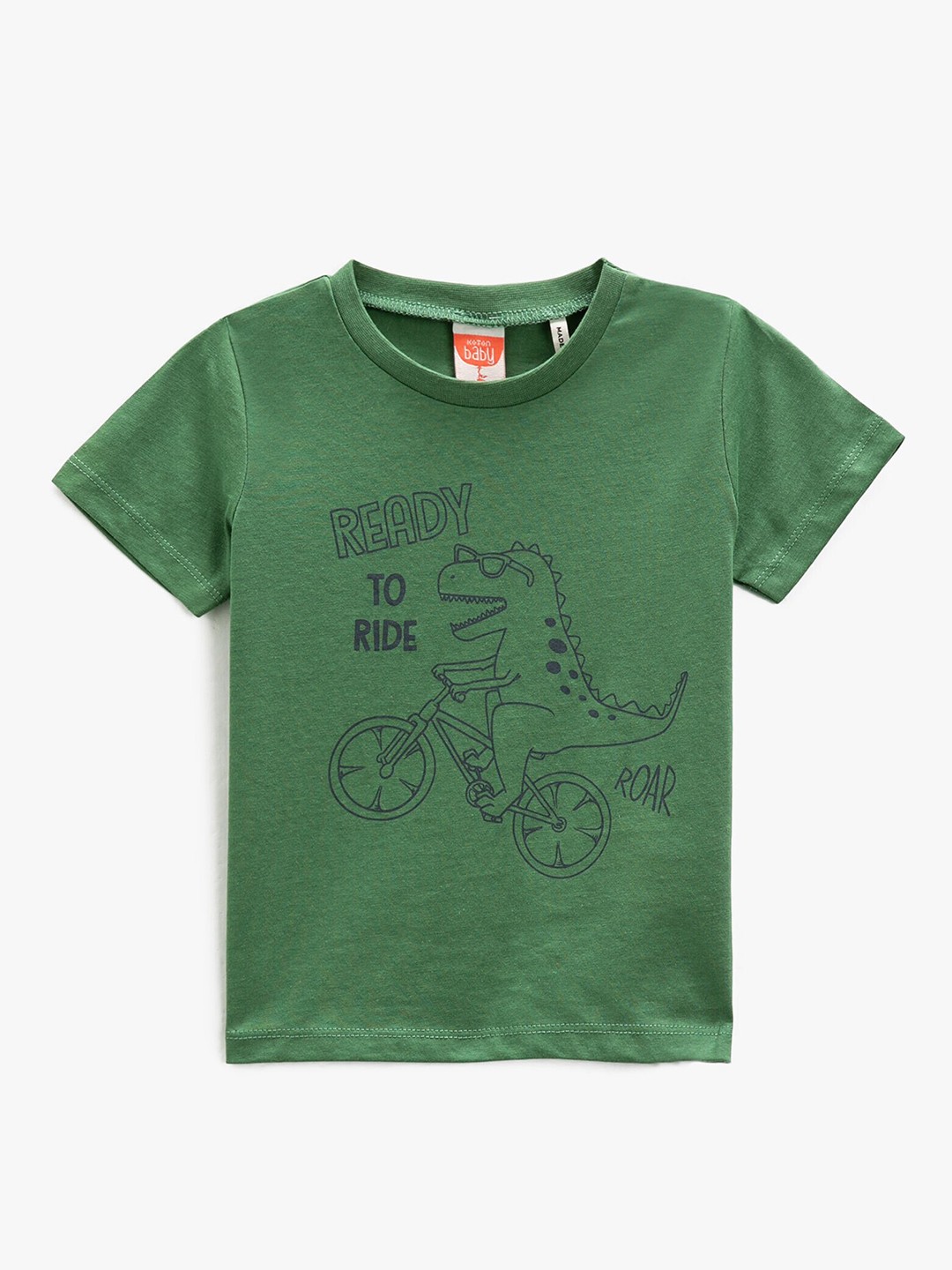 

Koton Boys Graphic Printed Cotton T-shirt, Green