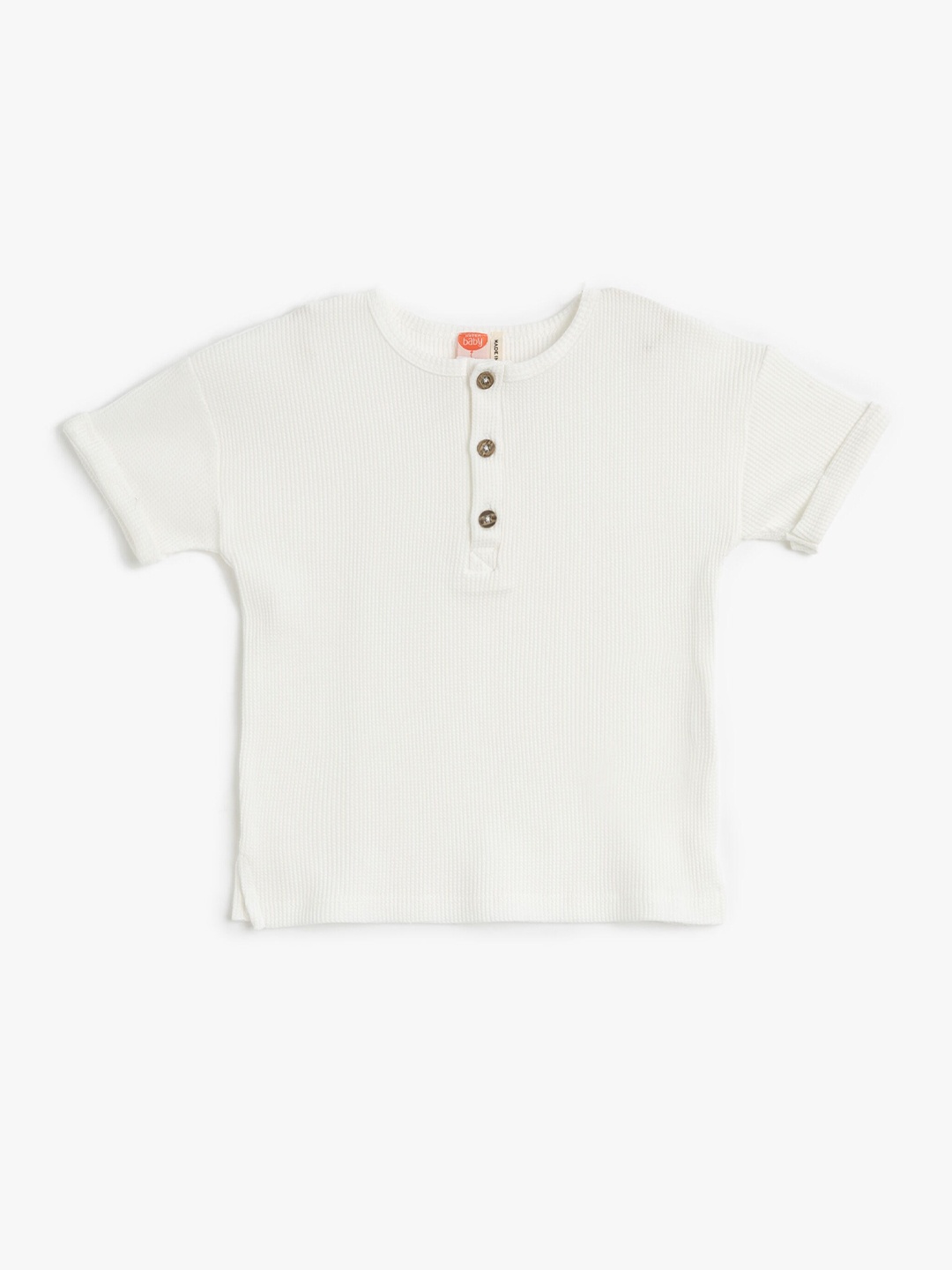 

Koton Infant Boys Round Neck Pure Cotton T-shirt, White