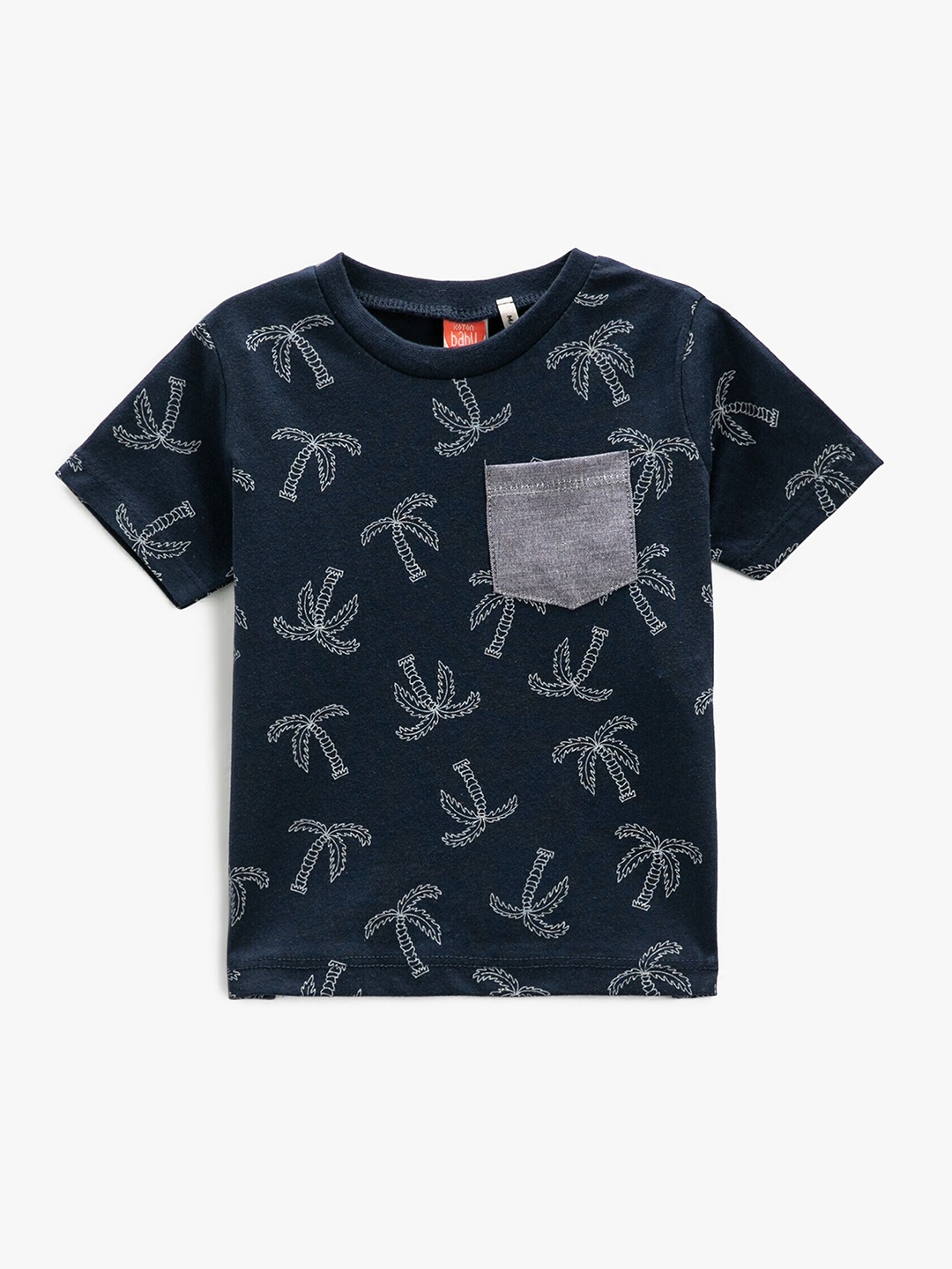 

Koton Boys Graphic Printed Cotton Pockets T-shirt, Blue