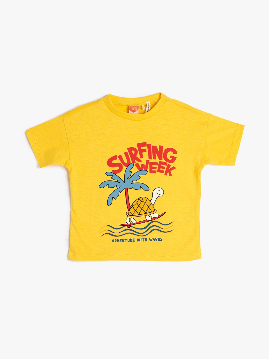 

Koton Infant Boys Graphic Printed Pure Cotton T-shirt, Yellow