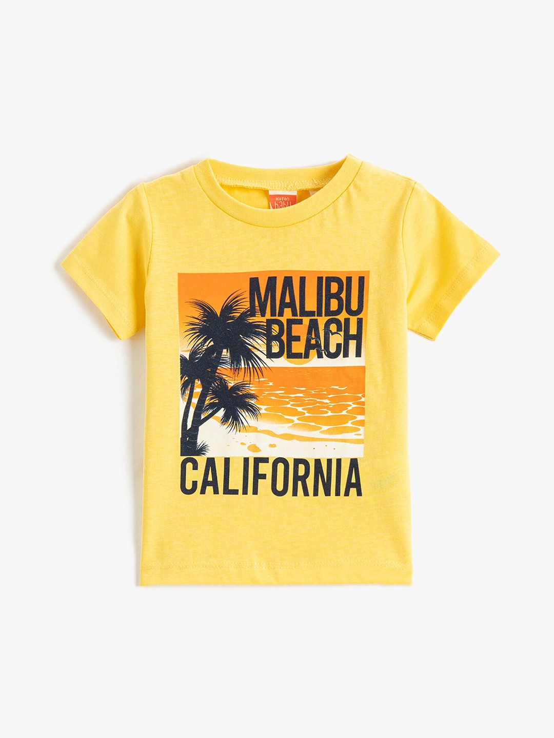 

Koton Boys Graphic Printed Pure Cotton T-shirt, Yellow