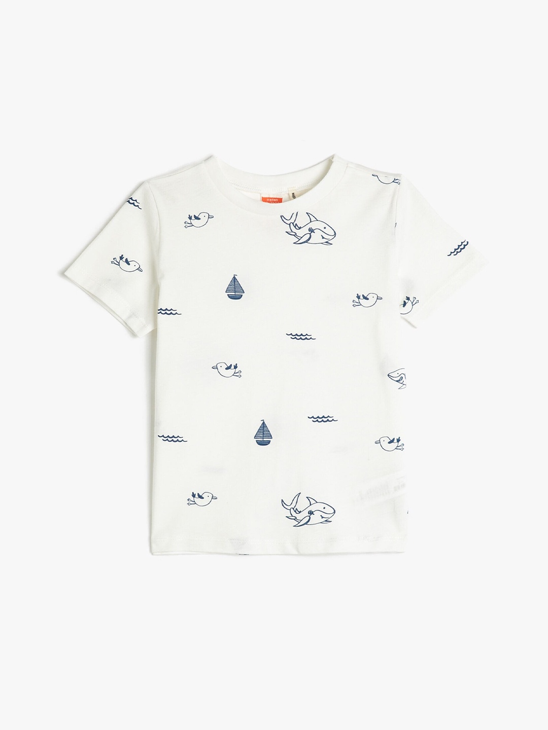 

Koton Boys Conversational Printed Pure Cotton T-shirt, Beige