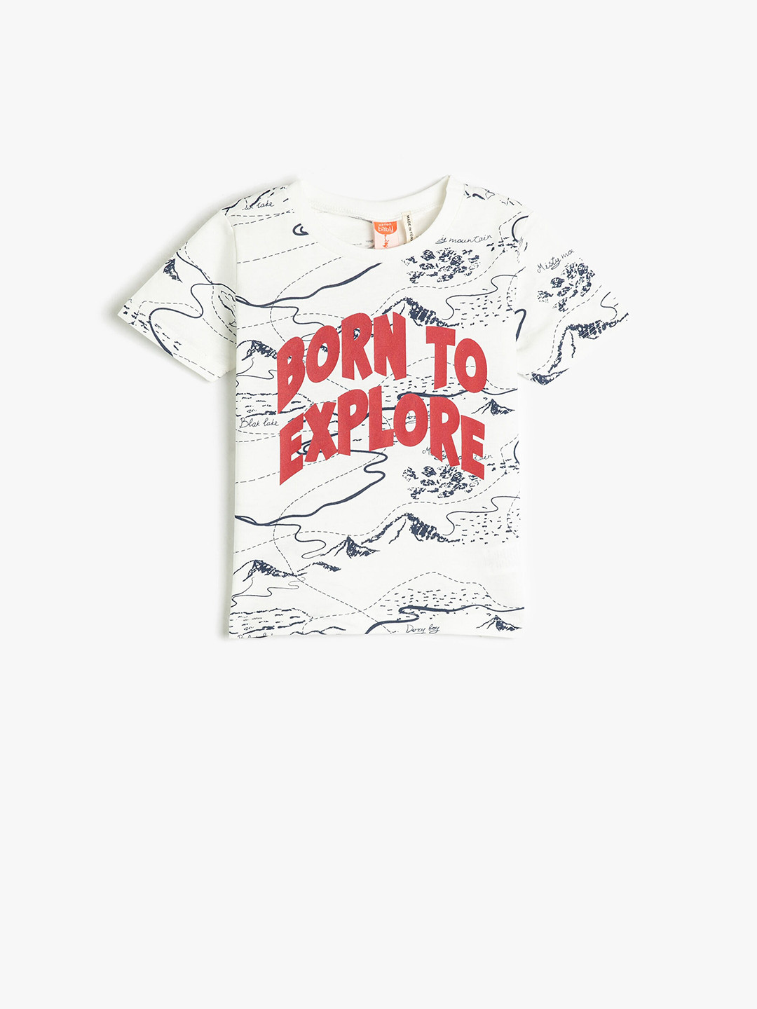 

Koton Boys Typography Printed Pure Cotton T-shirt, Beige