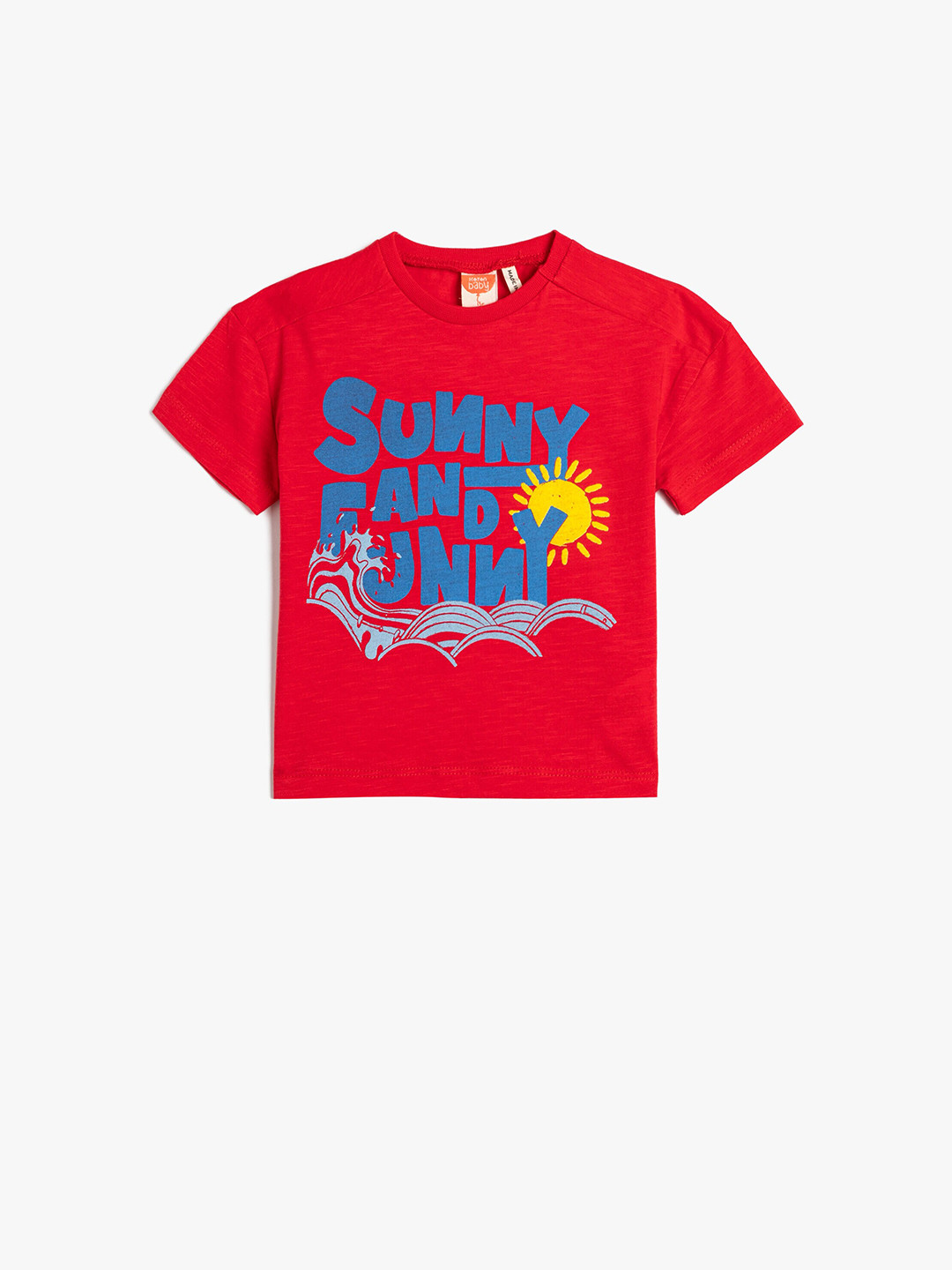 

Koton Boys Typographic Printed Pure Cotton T-shirt, Red