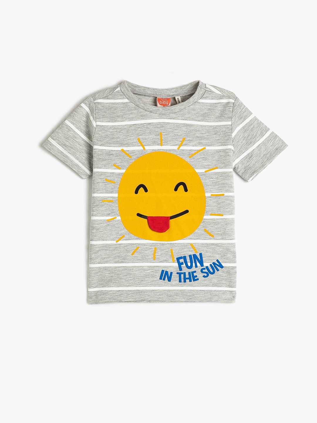 

Koton Infants Boys Graphic Printed Round Neck T-shirt, Grey