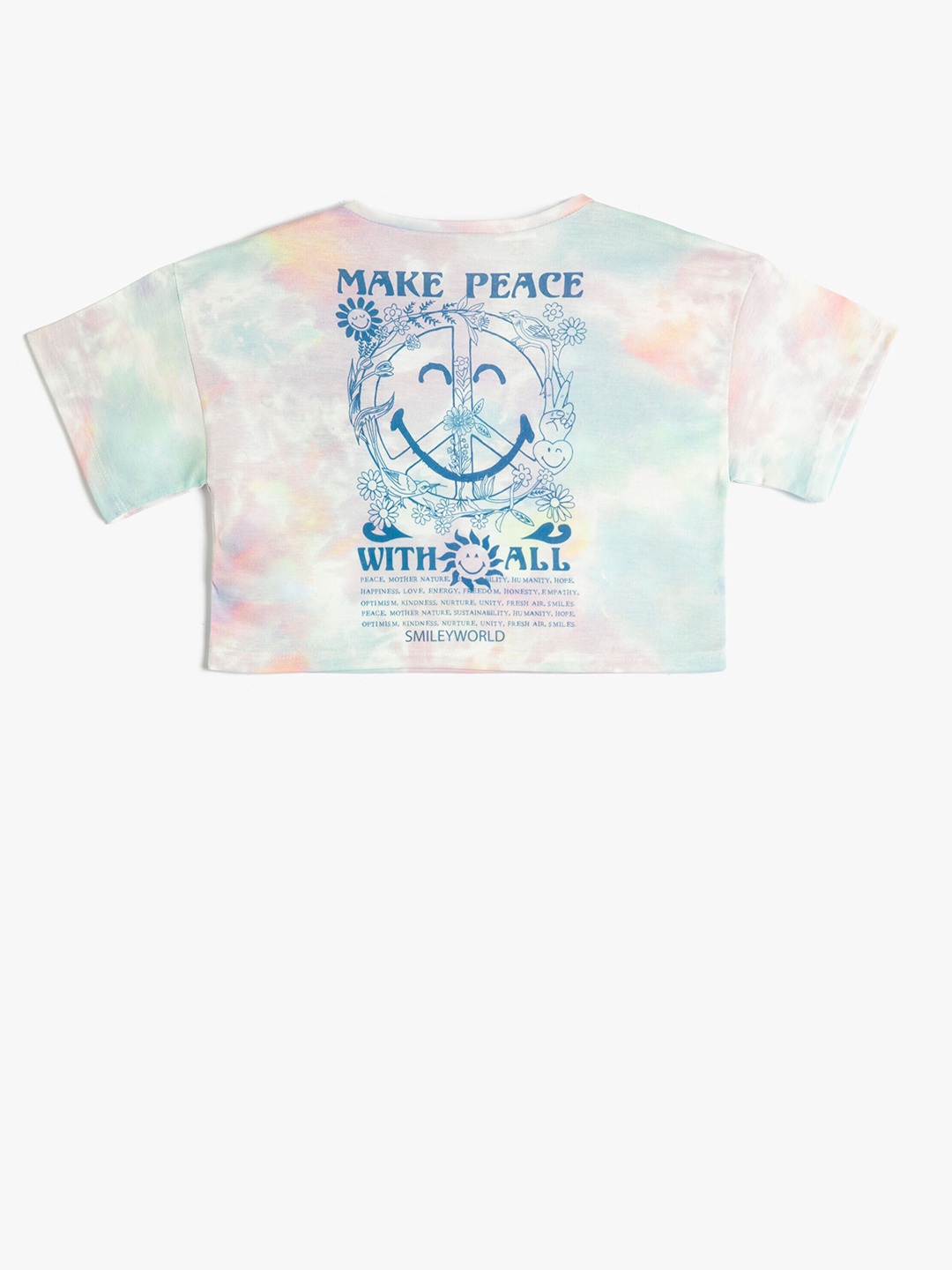 

Koton Girls Typographic Printed Round Neck T-shirt, Blue