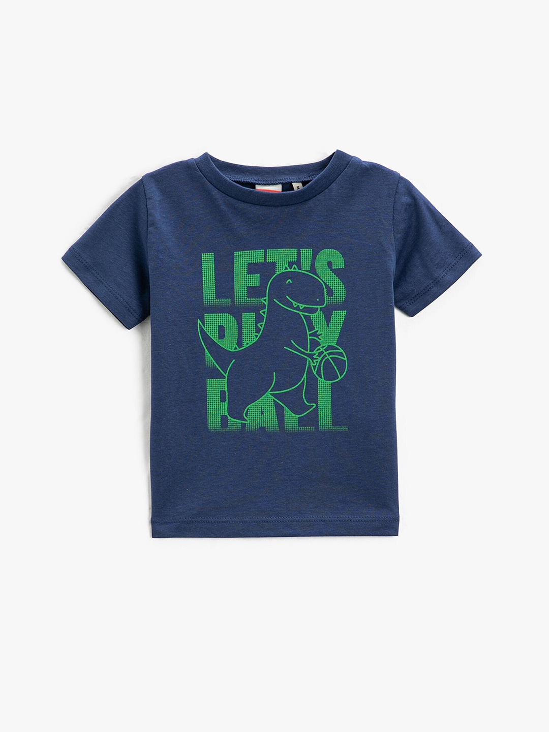 

Koton Boys Typography Printed Pure Cotton Casual T-shirt, Blue
