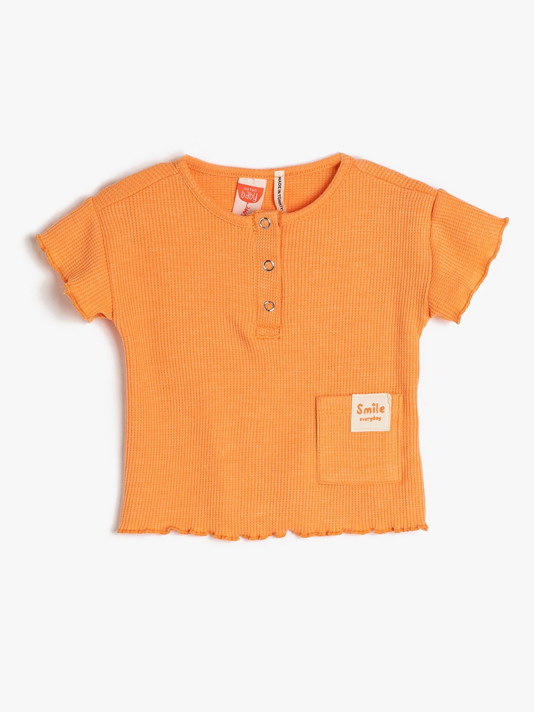 

Koton Girls Round Neck T-shirt, Orange