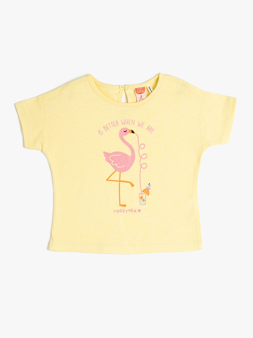 

Koton Infant Girls Printed Pure Cotton T-shirt, Yellow