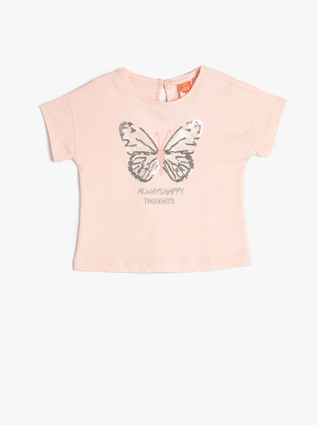 

Koton Girls Embellished Pure Cotton Printed T-shirt, Pink