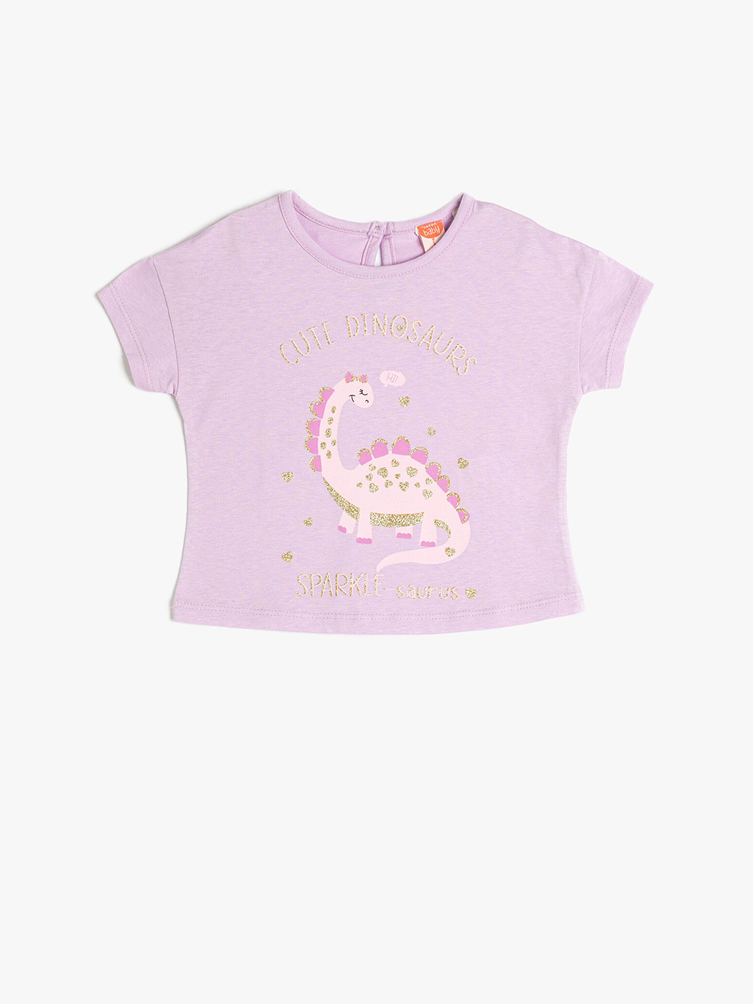 

Koton Girls Conversational Printed Pure Cotton T-shirt, Purple