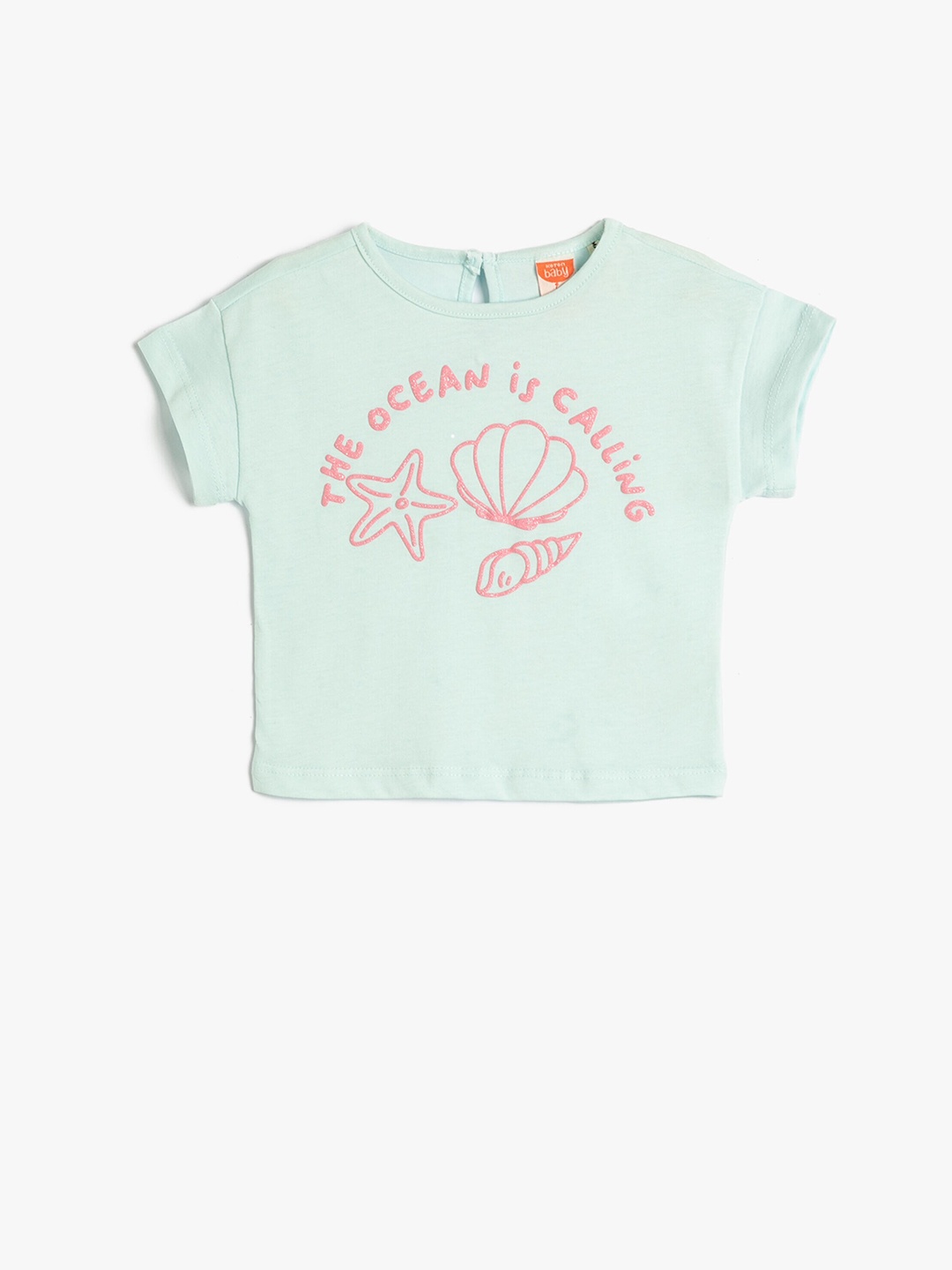 

Koton Girls Graphic Printed Pure Cotton T-shirt, Blue