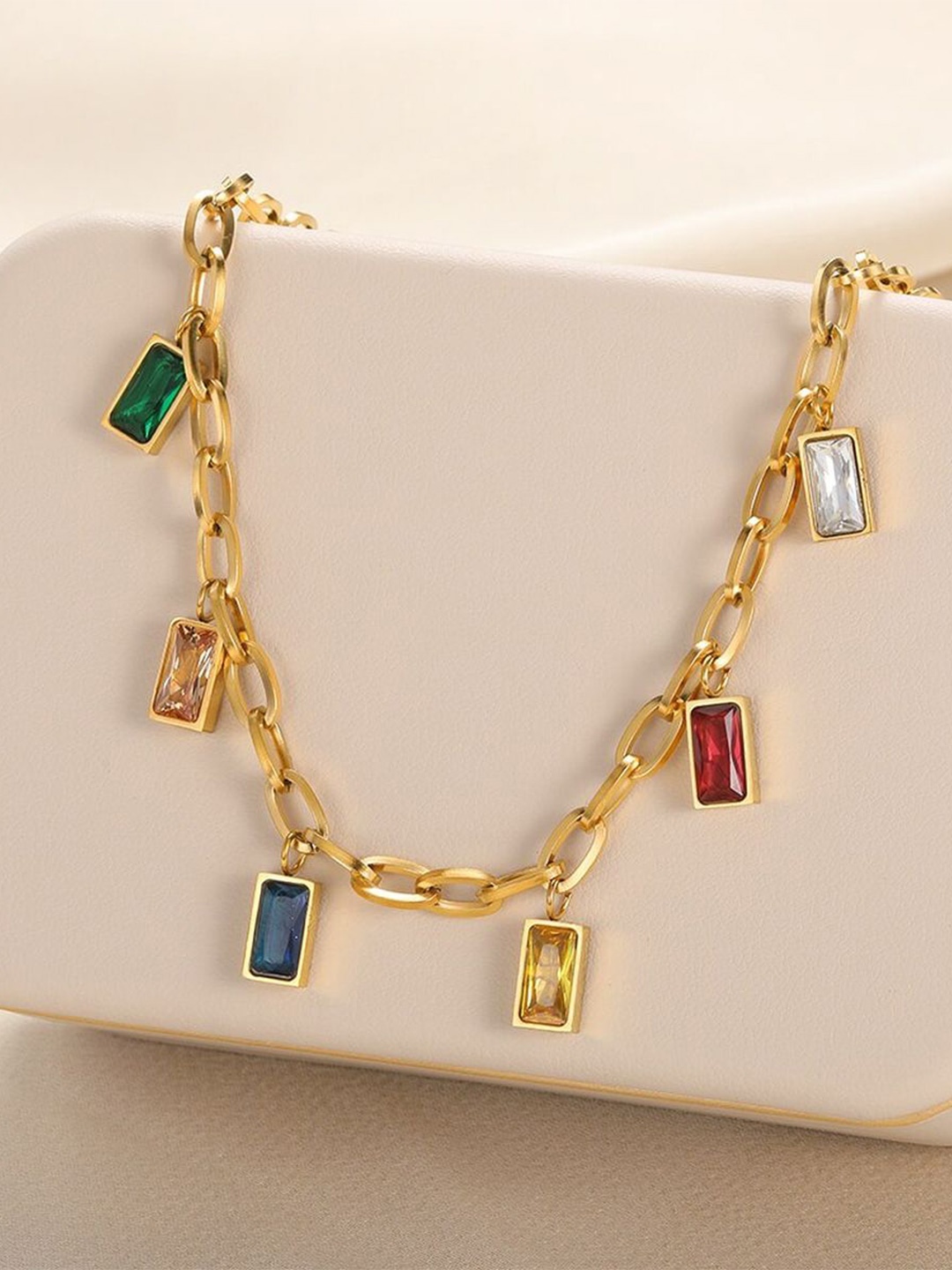 

ZIVOM Gold-Plated Choker Necklace
