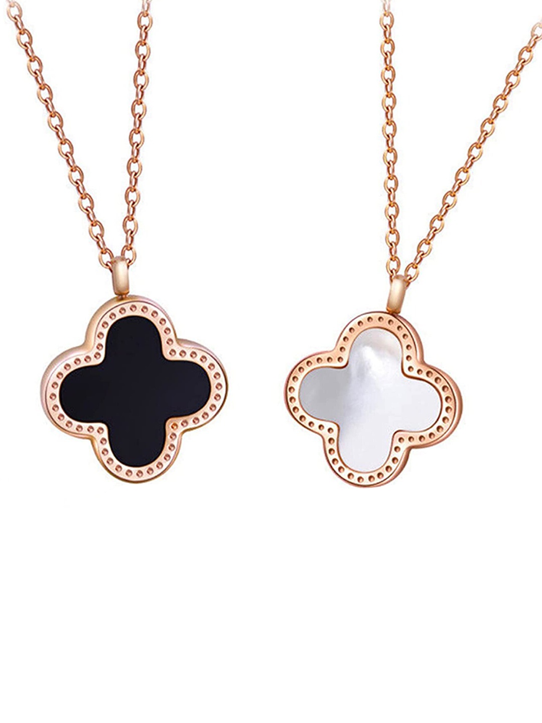 

ZIVOM Set Of 2 Rose Gold-Plated Chain