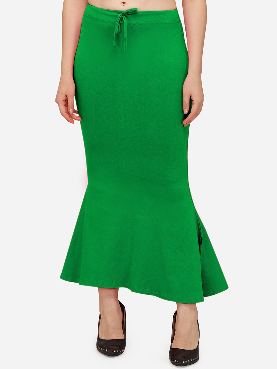 

KALINI Cotton Fish-Cut Saree Shapewear, Green