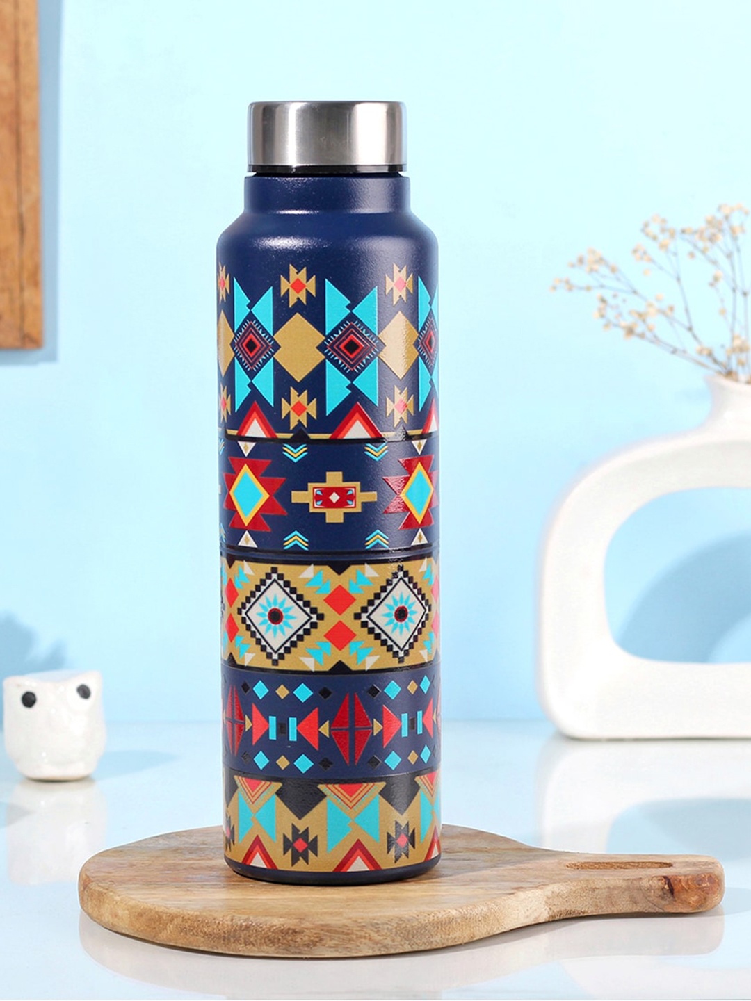 

Happening Hippo Navy Blue & Red Printed Leak Proof Water Bottle 980 ml