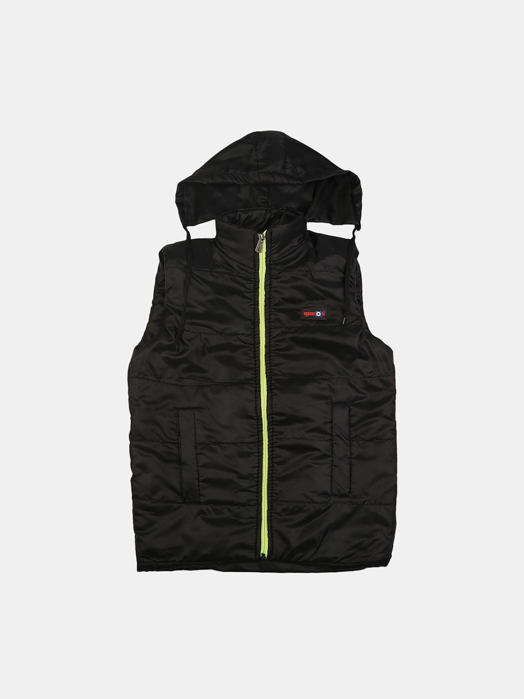 

V-Mart Boys Hooded Sleeveless Cotton Padded Jacket, Black