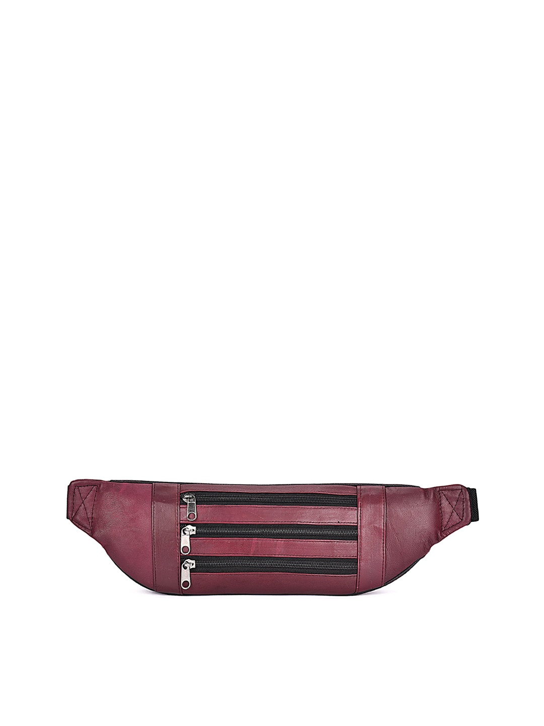 

K London Textured Leather Waist Pouch, Burgundy