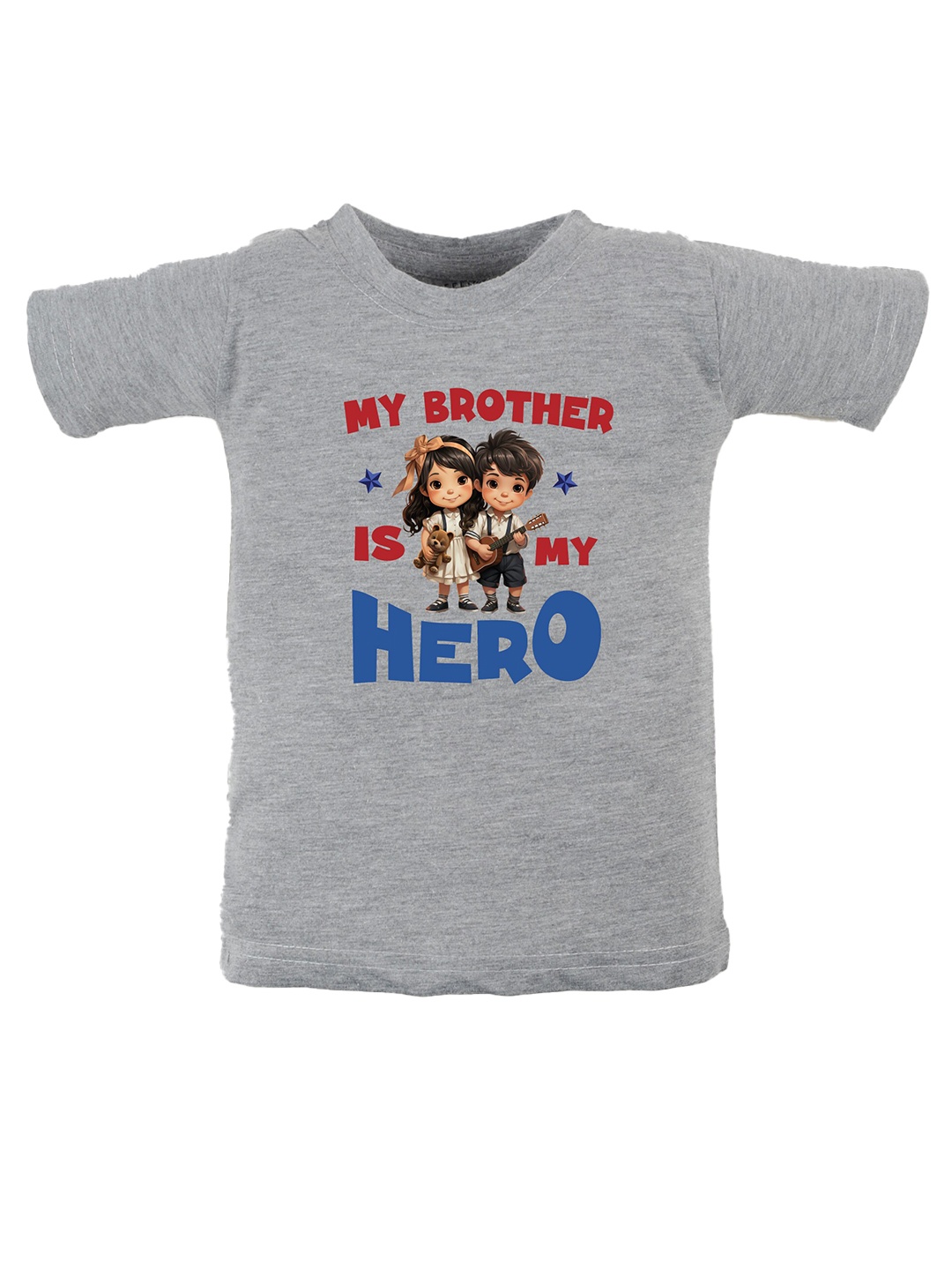 

FFLIRTYGO Kids Typography Printed Pure Cotton T-shirt, Grey