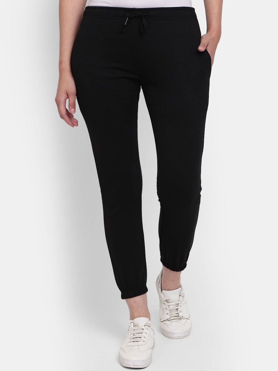 

V-Mart Women Cotton Spun Regular Fit Jogger, Black