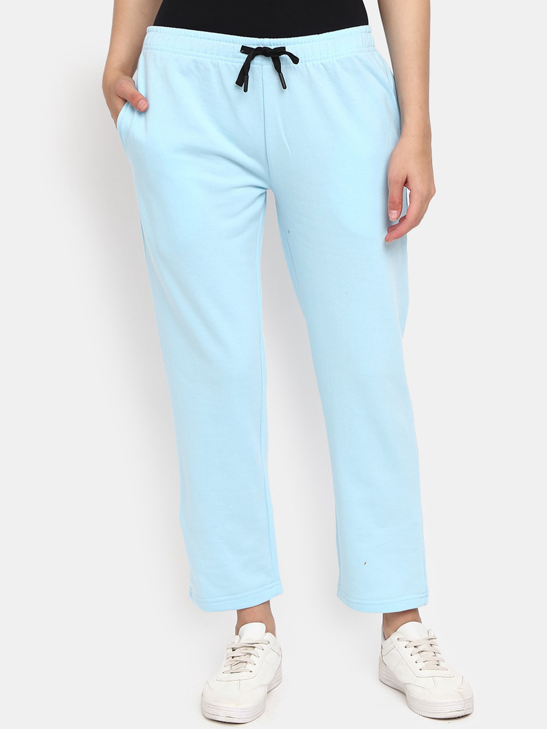 

V-Mart Women Fleece Regular Track Pants, Turquoise blue