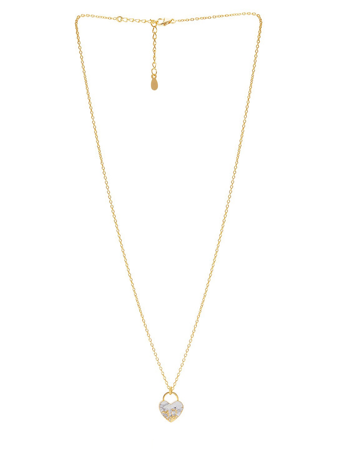 

March by FableStreet Gold-Plated Pendant With Chain