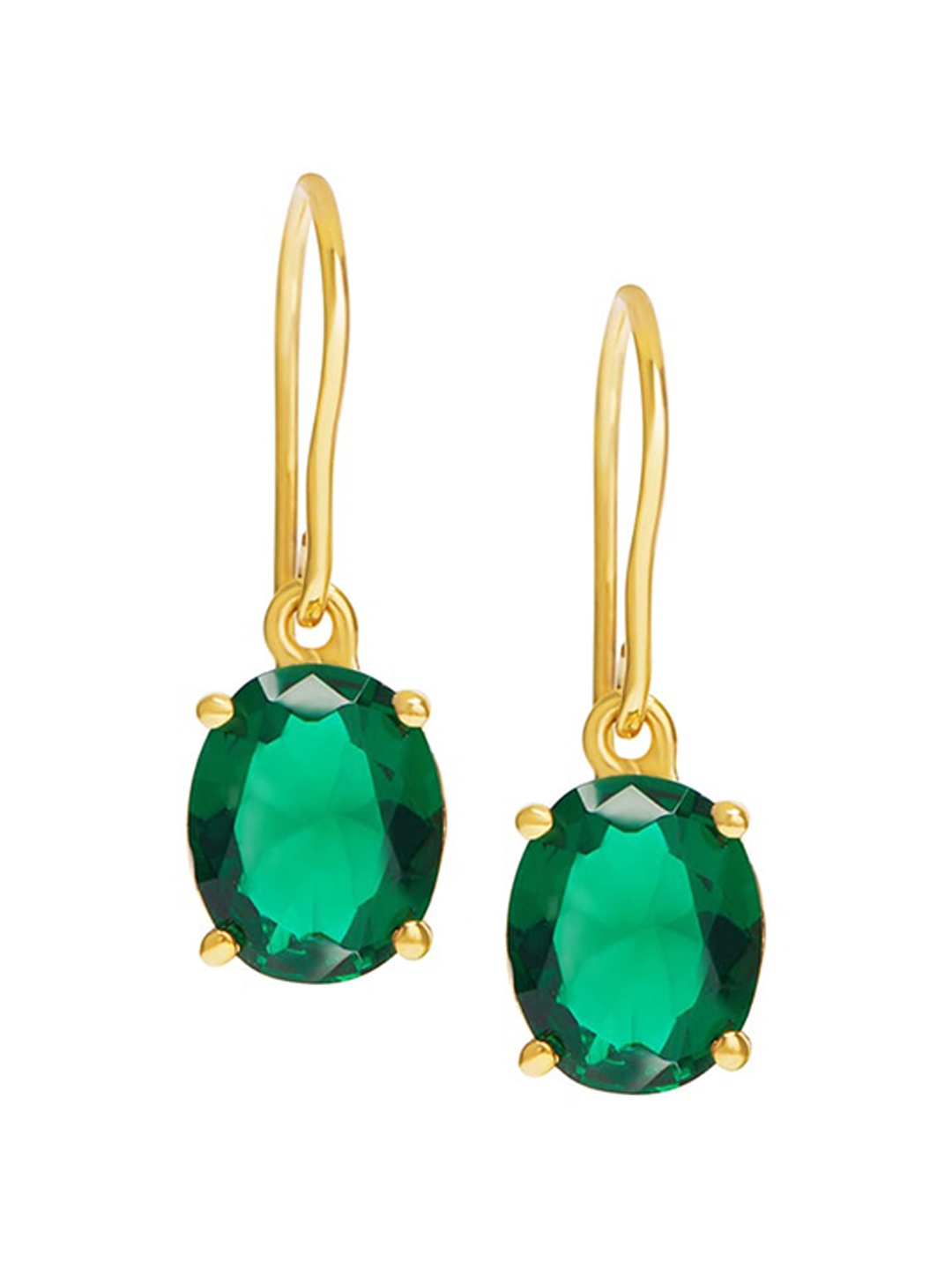 

March by FableStreet Gold-Plated Sterling Silver Oval Drop Earrings