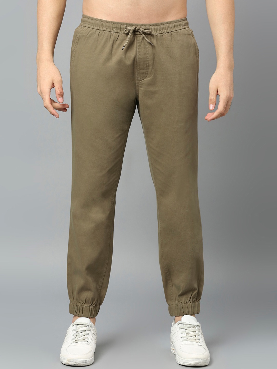 

HERE&NOW Men Classic Easy Wash Joggers, Olive