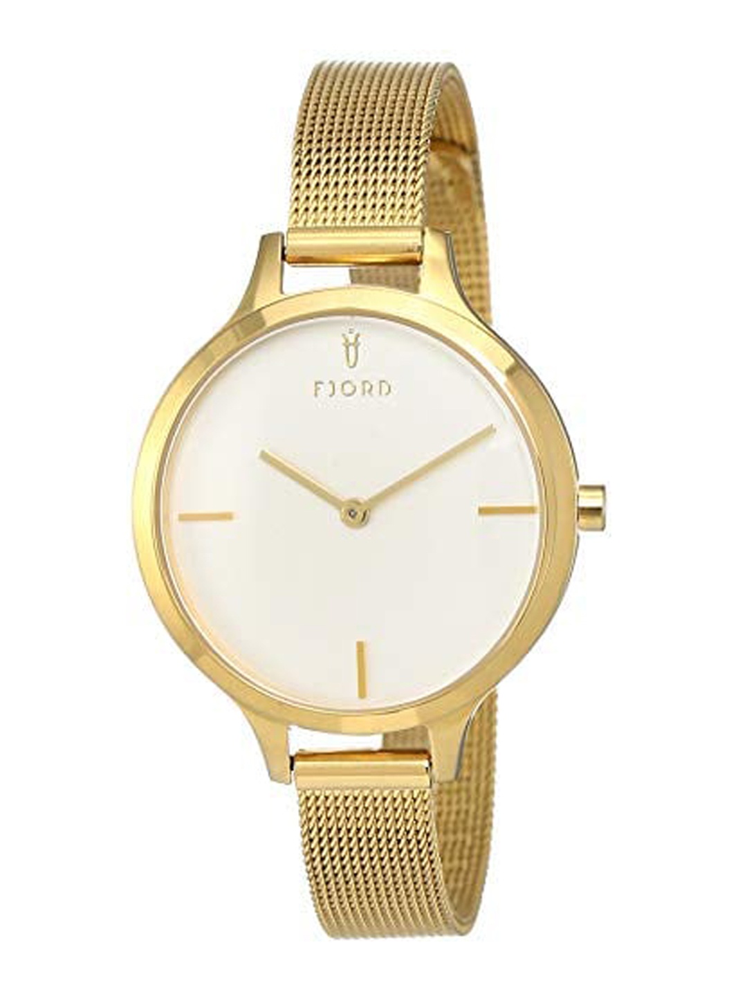 

FJORD Women Dial & Bracelet Style Straps Analogue Watch FJ-6027-33, Gold