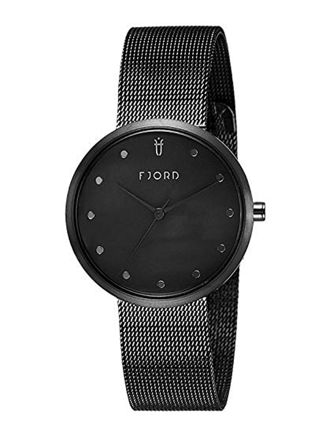

FJORD Women Embellished Dial & Bracelet Style Straps Analogue Watch FJ-6035-66, Black