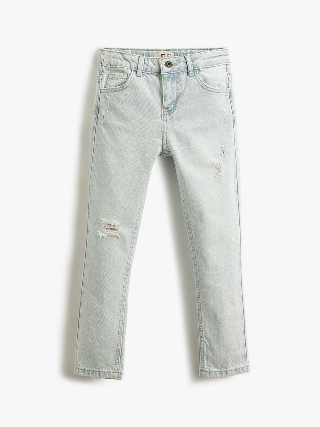 

Koton Boys Mildly Distressed Pure Cotton Jeans, Blue