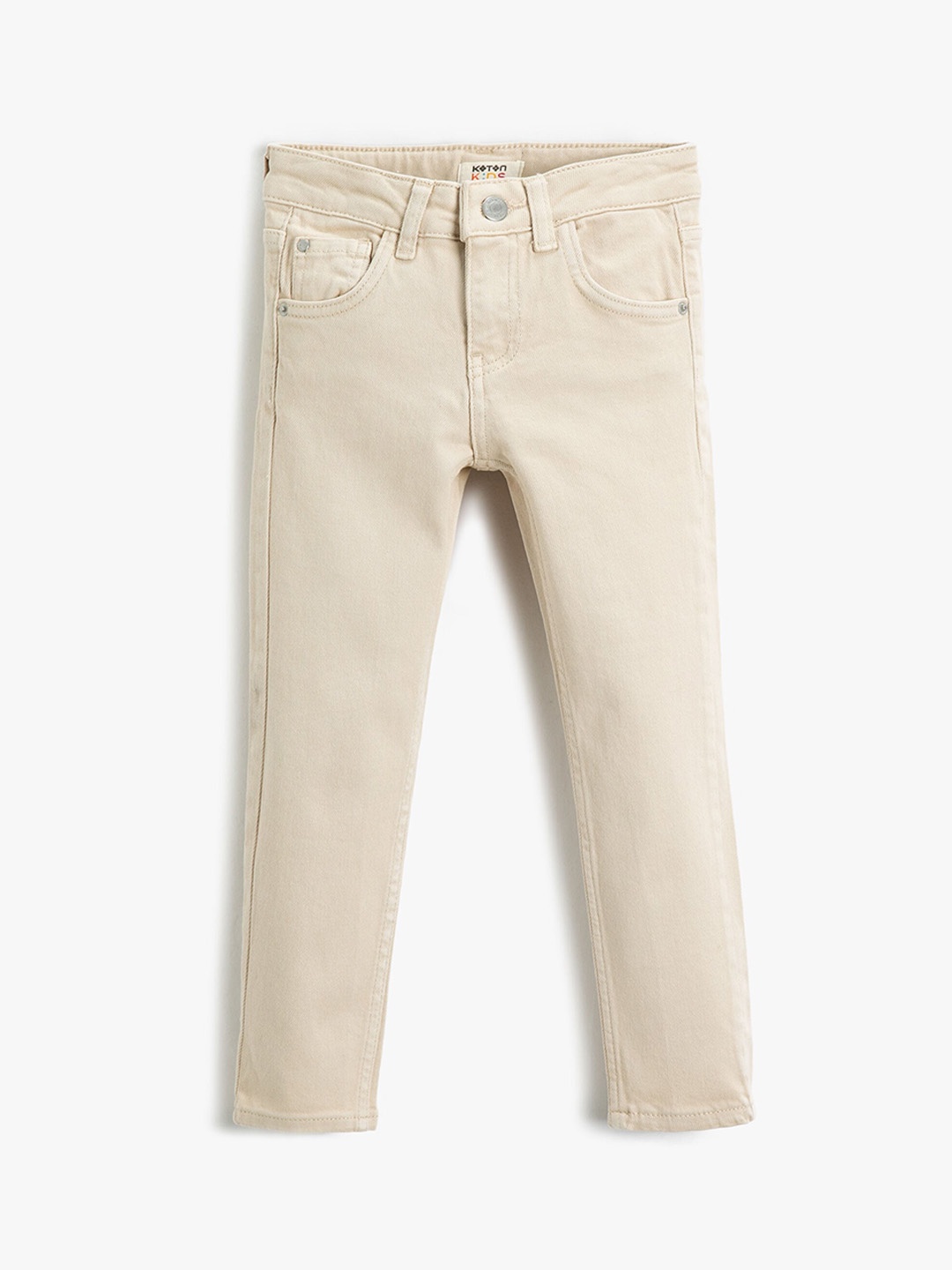 

Koton Boys Mid Rise Clean Look Stretchable Jeans, Beige