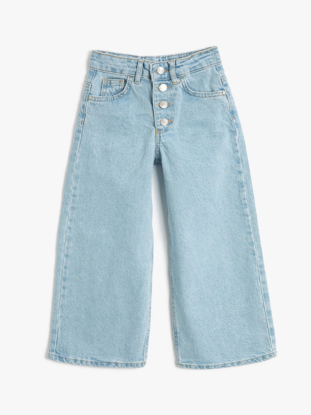 

Koton Girls Mid Rise Clean Look Pure Cotton Jeans, Blue