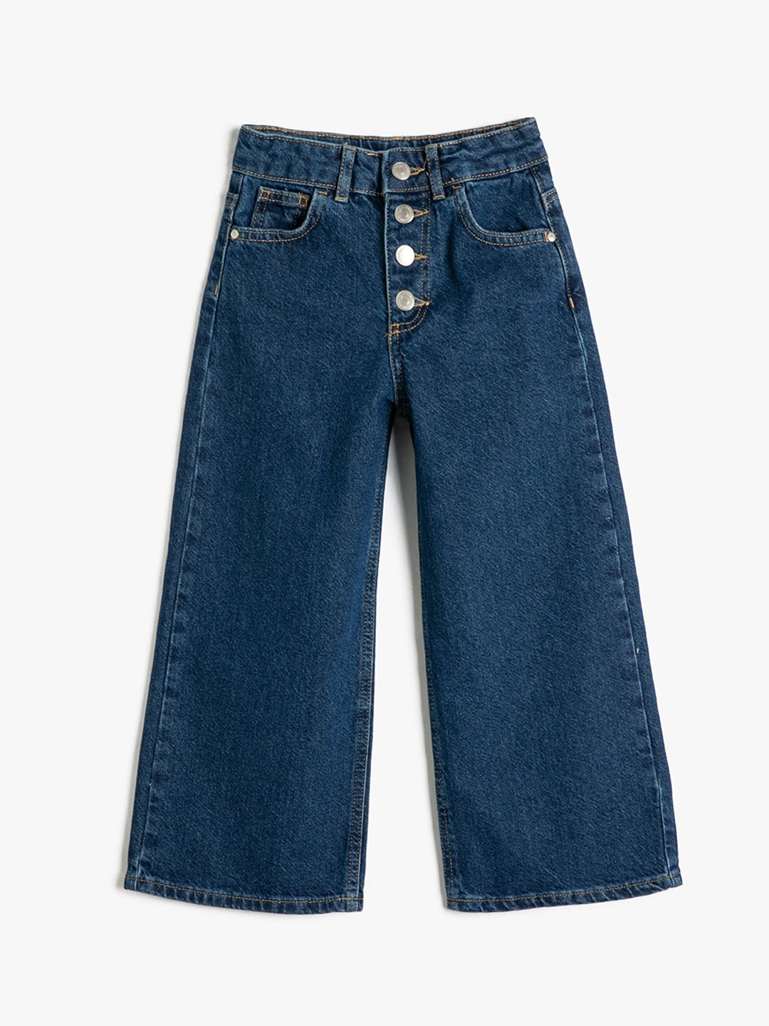 

Koton Girls Mid Rise Clean Look Pure Cotton Jeans, Blue
