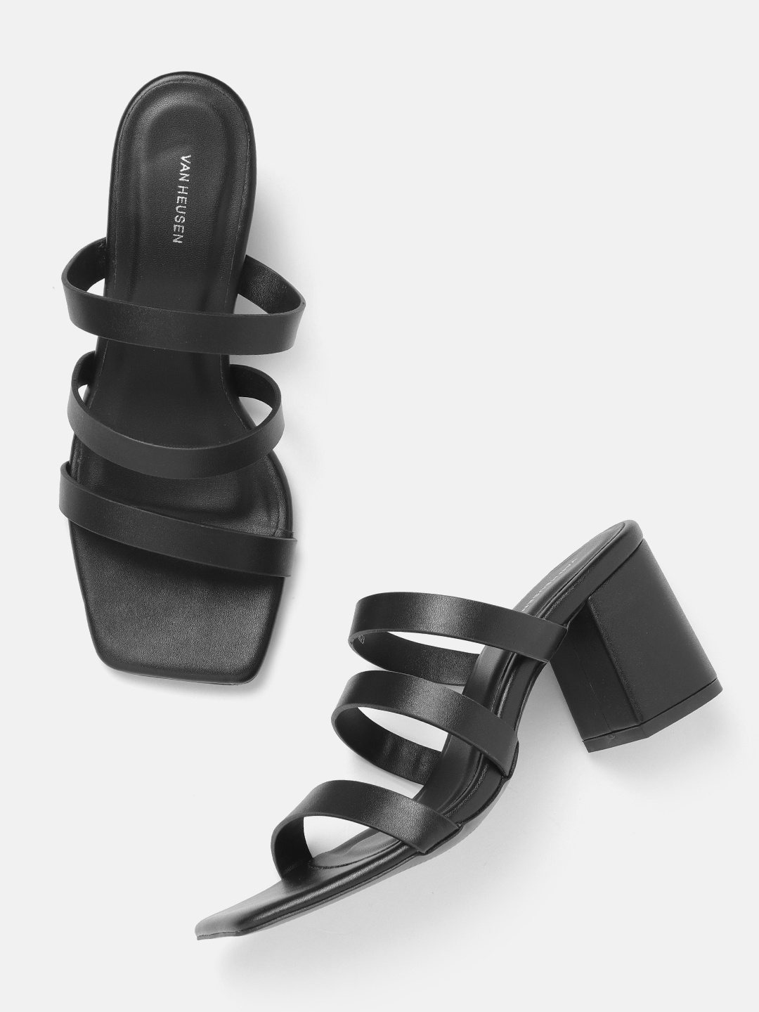 

Van Heusen Woman Strappy Block Heels, Black