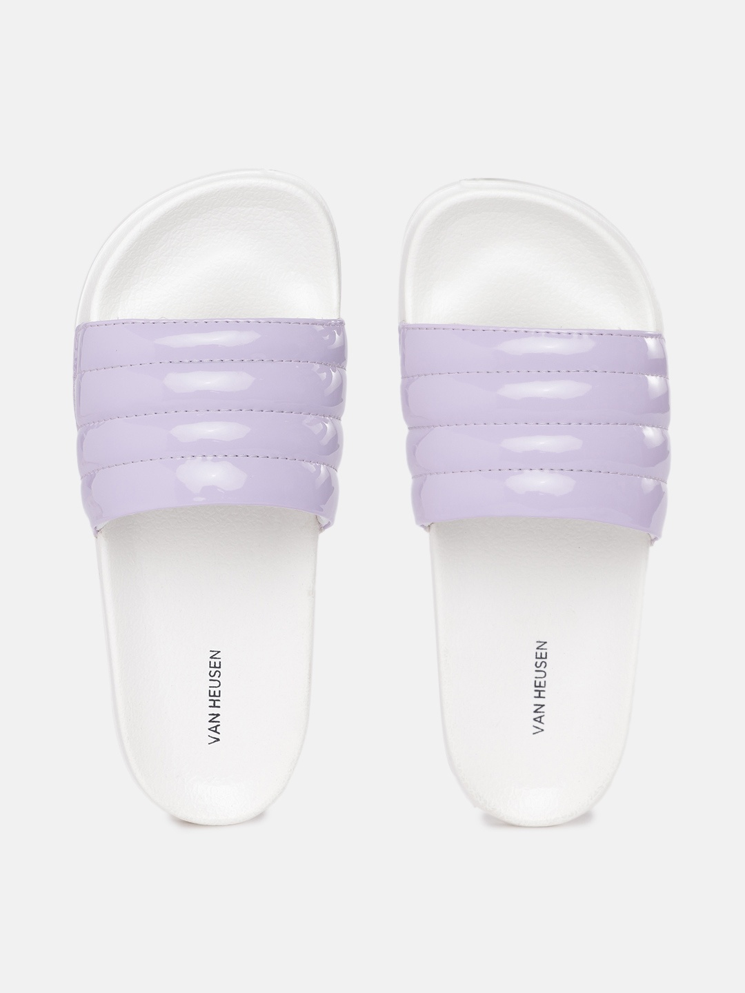 

Van Heusen Woman Self-Striped Sliders, Lavender