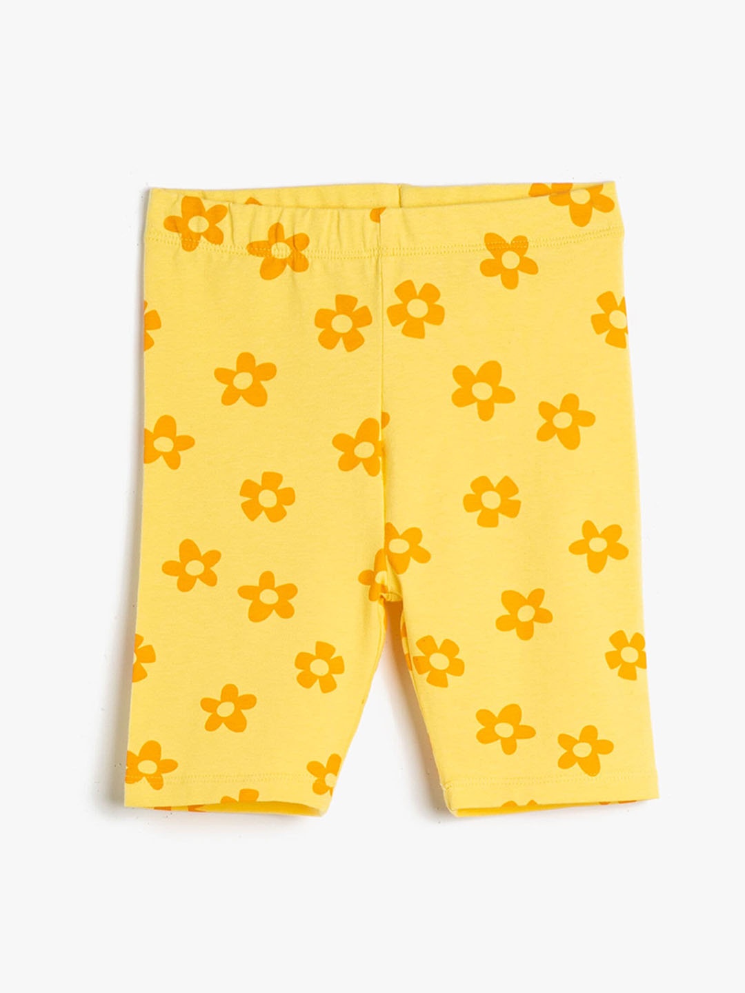 

Koton Girls Floral Printed Cotton Shorts, Yellow