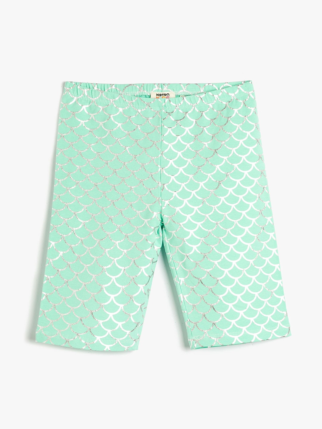 

Koton Girls Geometric Printed Shorts, Green