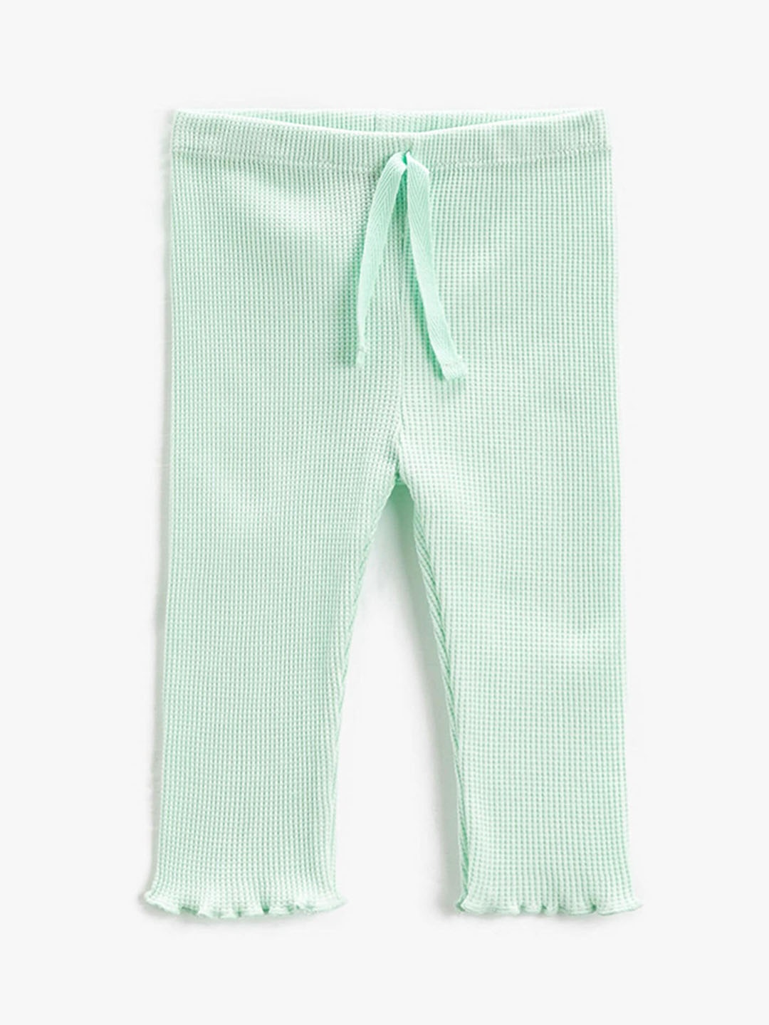 

Koton Infants Girls Self Design Cotton Ankle Length Leggings, Green