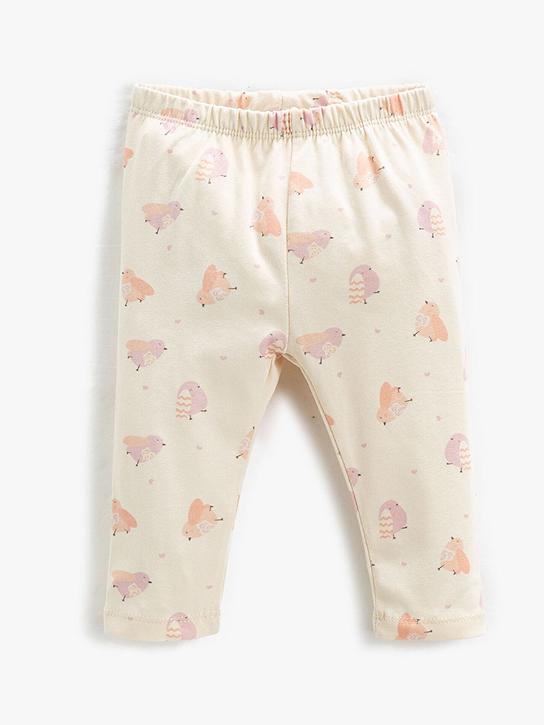 

Koton Girls Conversational Printed Leggings, Beige