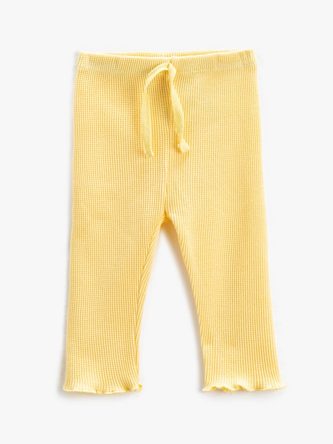 

Koton Infant Girls Ribbed Pure Cotton Leggings, Yellow